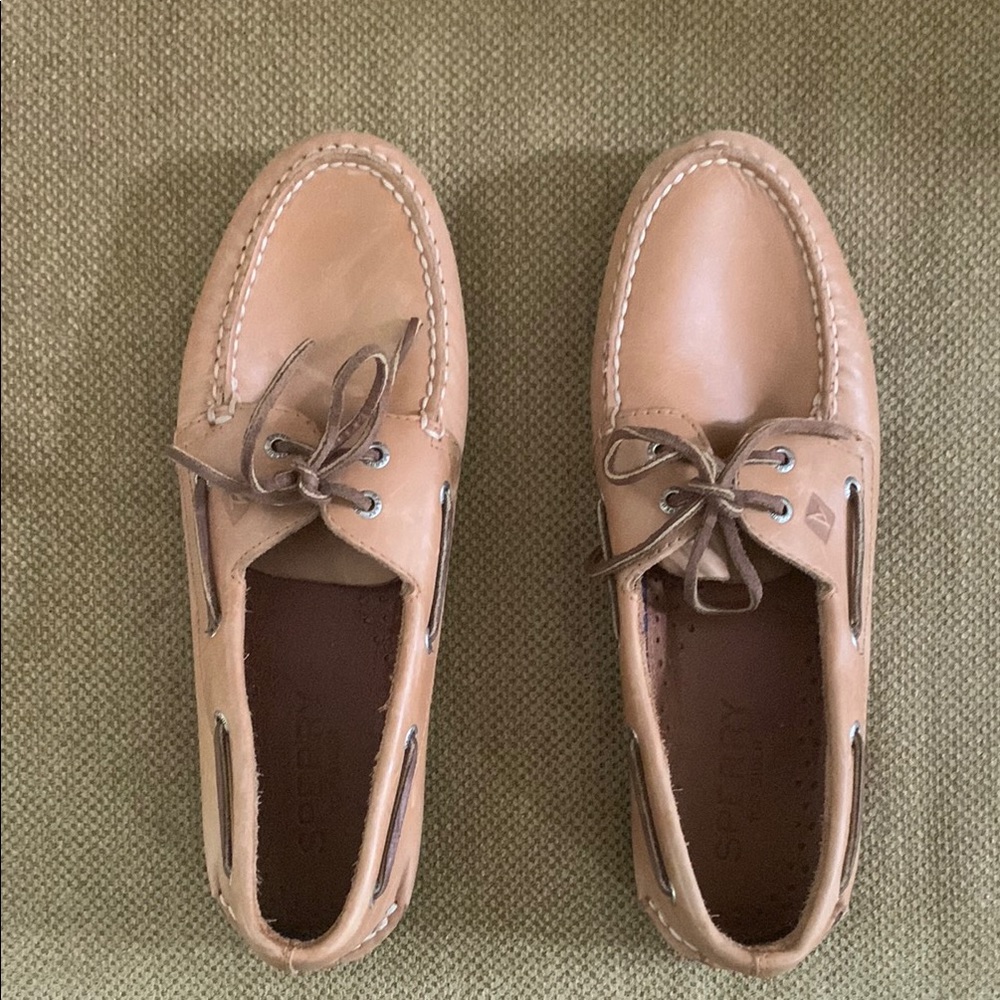 Sperry Men's Brown Leather Boat Shoes, Size 10.5